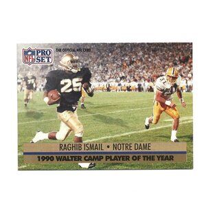 1991 NFL Pro Set Raghib Ismail Notre Dame Football Card